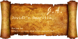 Jovián Amarilla névjegykártya